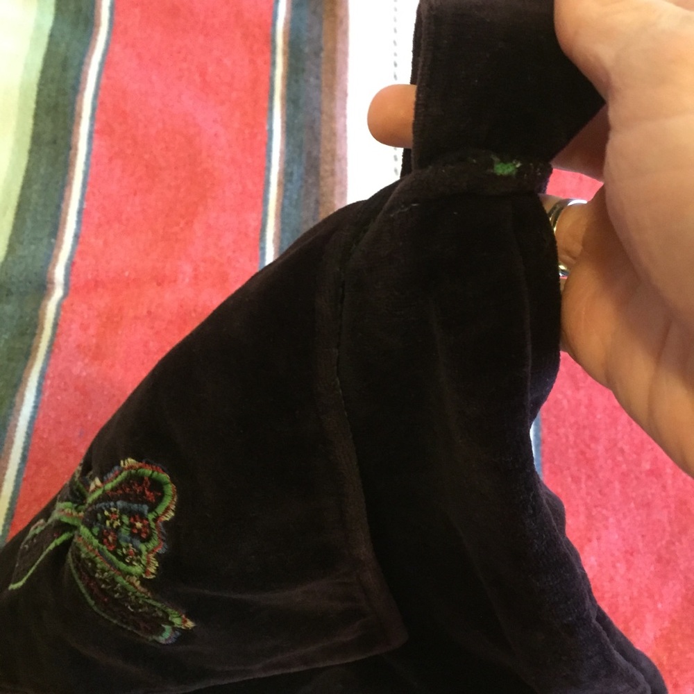 Vintage Embroidered Velvet Bag / Purse - Picture 4 of 5